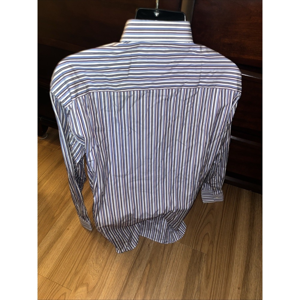 Paul & Shark Yachting Multi Striped Long Sleeve Button-Up Shirt Size 44 Xl - Picture 4 of 7